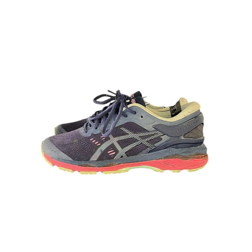 Asics Women's Gel-Kayano 24 Running Shoes Indigo Blue Orange Size 8.5 - Picture 2 of 6